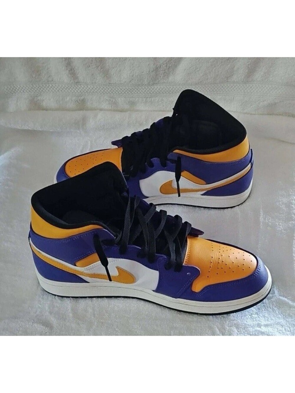 Jordan Air Jordan 1 Mid "Lakers" Dark Concord/Taxi/White/Black DQ8426-517 Sz11.5